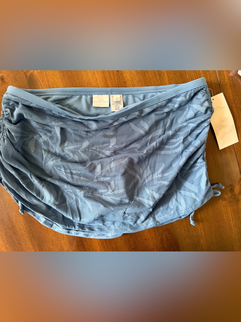 New directions Light Blue Patterned Swim Skirt